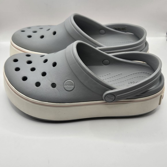 CROCS Shoes - CROCS Gray and White Mules